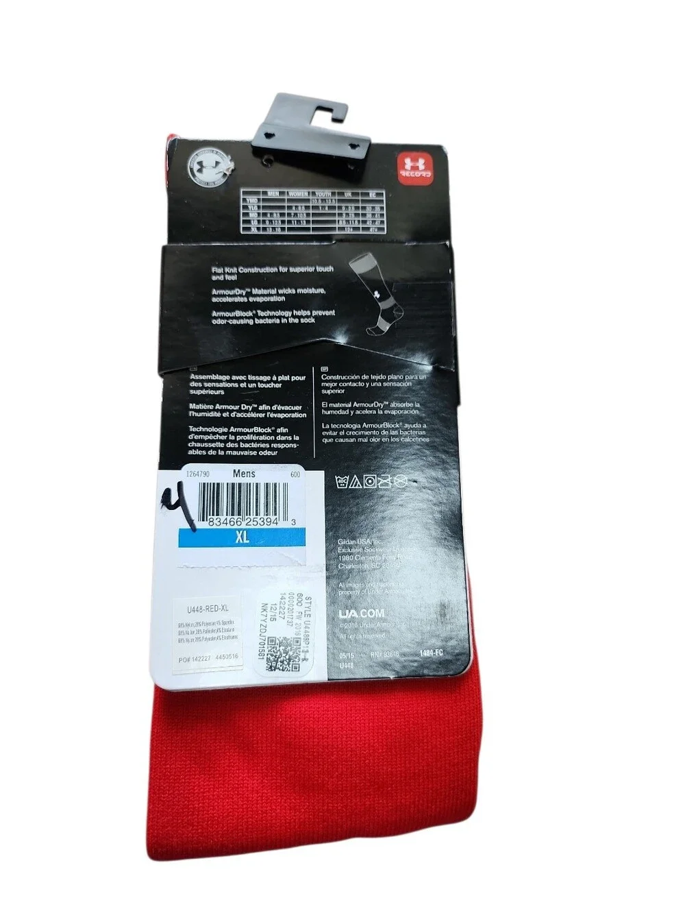 Under‎ Armour Soccer Red Over The Calf Socks New Size XL Or Lg